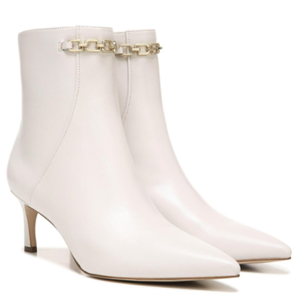 Naturalizer Frida Leather Chain Hardware Dress Booties (Narrow)